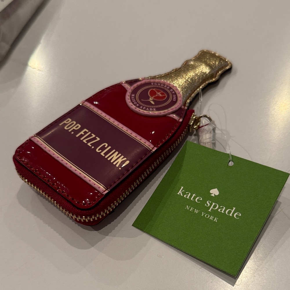 Kate Spade Red and Gold Pop Fizz Clink Wallet